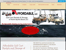 Tablet Screenshot of affordablegolfcartrentals.com